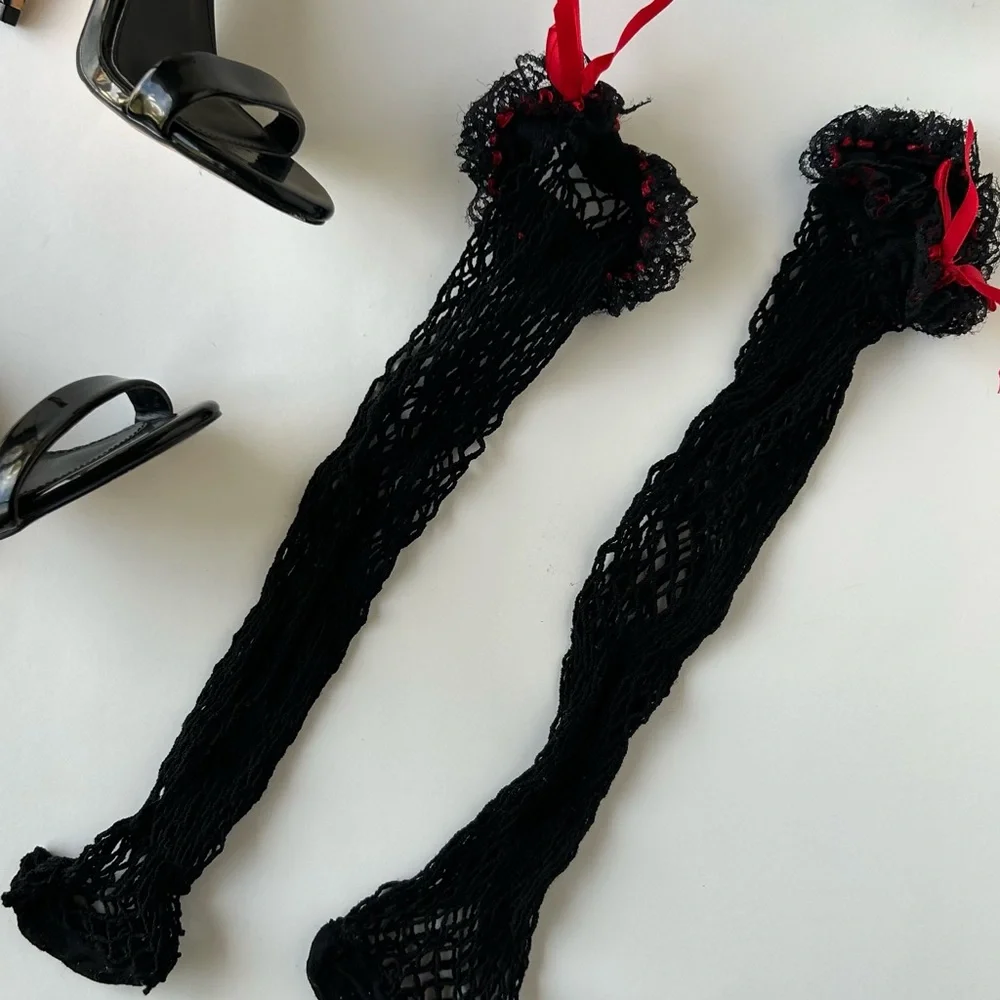 Valentine’s Day Lace Fishnet Socks Women Summer Mesh Style Non-slip